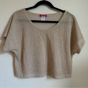 Y2K Gold Sheer Shirt